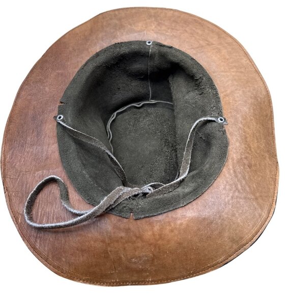 Suede Leather Handmade Australian Cowboy Western Hat Braided Band w/ Chin Strap - Picture 6 of 9